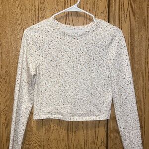 PacSun Cropped Floral Long Sleeve